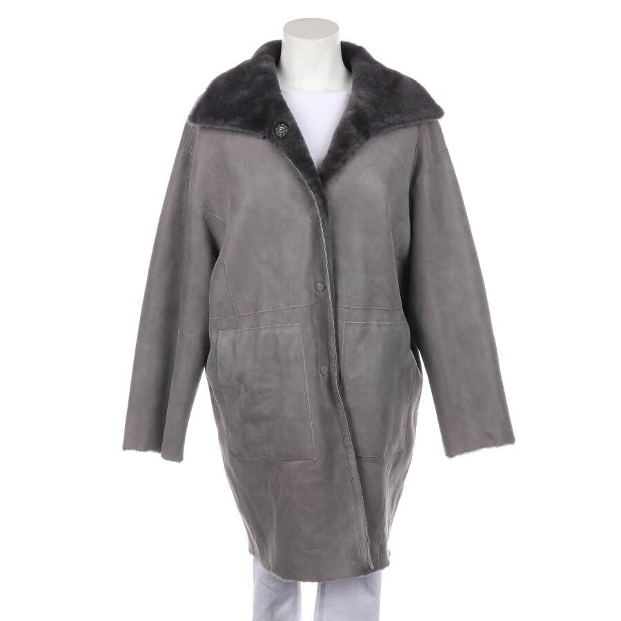 Image 3 of Leather Coat S Gray in color Gray | Vite EnVogue