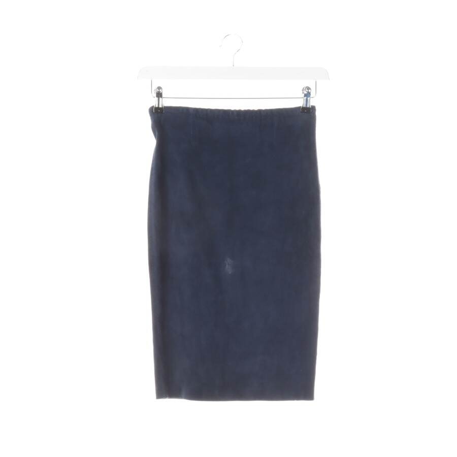 Image 1 of Leather Skirt XS Navy in color Blue | Vite EnVogue