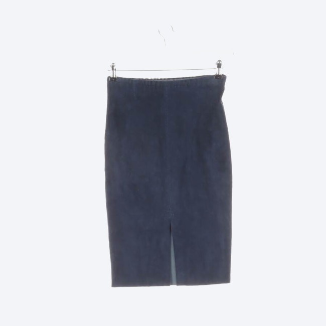 Image 2 of Leather Skirt XS Navy in color Blue | Vite EnVogue