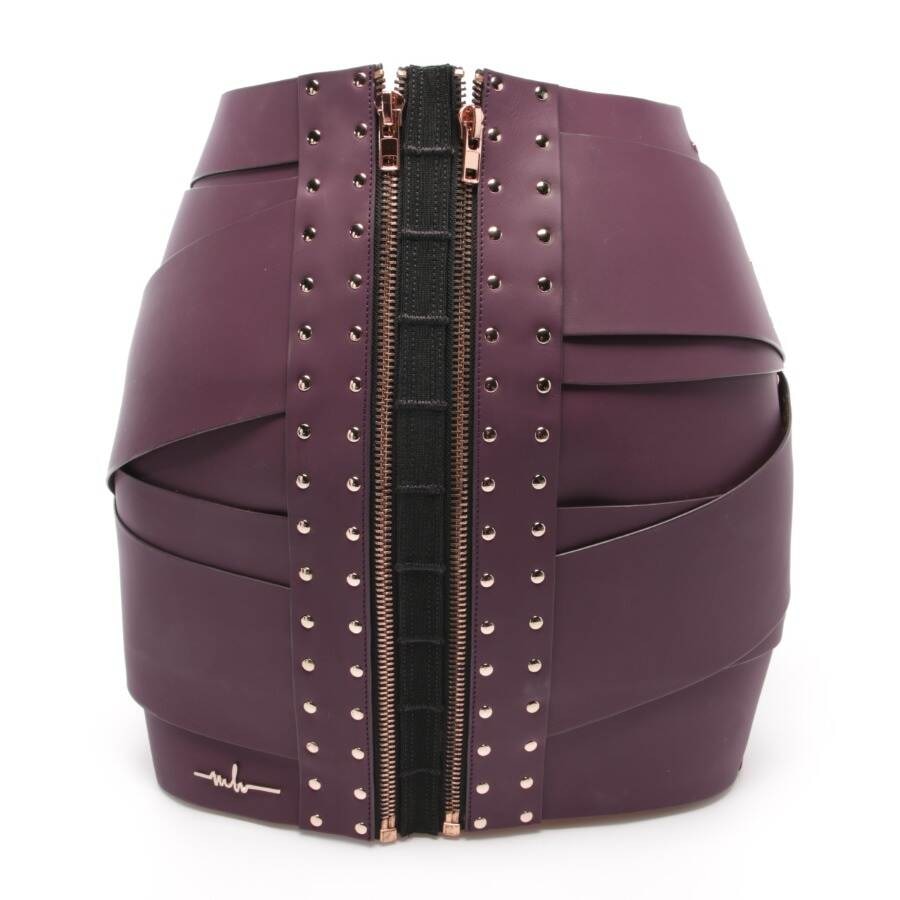 Image 2 of Leather Skirt XS Purple in color Purple | Vite EnVogue