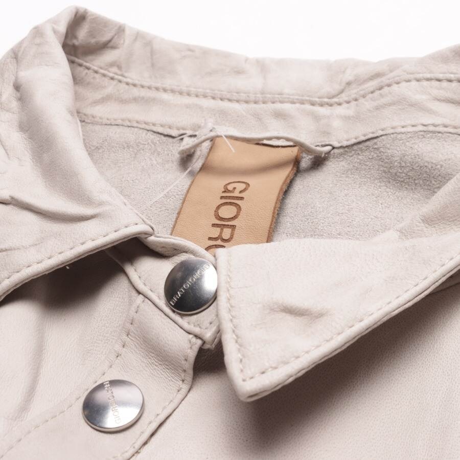 Image 3 of Leather Shirt 38 Lightgray in color Gray | Vite EnVogue
