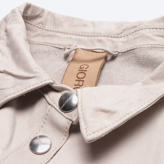 Image 3 of Leather Shirt 38 Lightgray in color Gray | Vite EnVogue