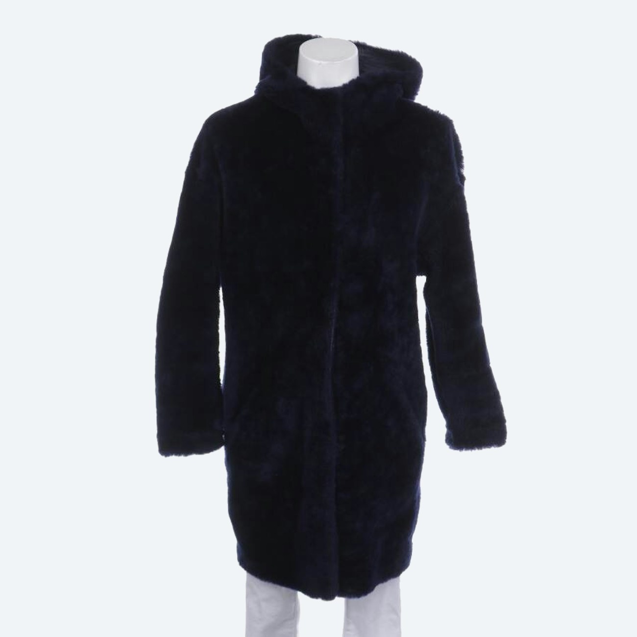Image 1 of Leather Coat XS Darkblue in color Blue | Vite EnVogue
