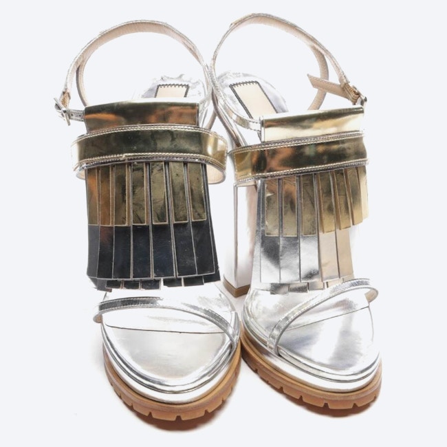 Image 2 of Heeled Sandals EUR38 Silver in color Metallic | Vite EnVogue