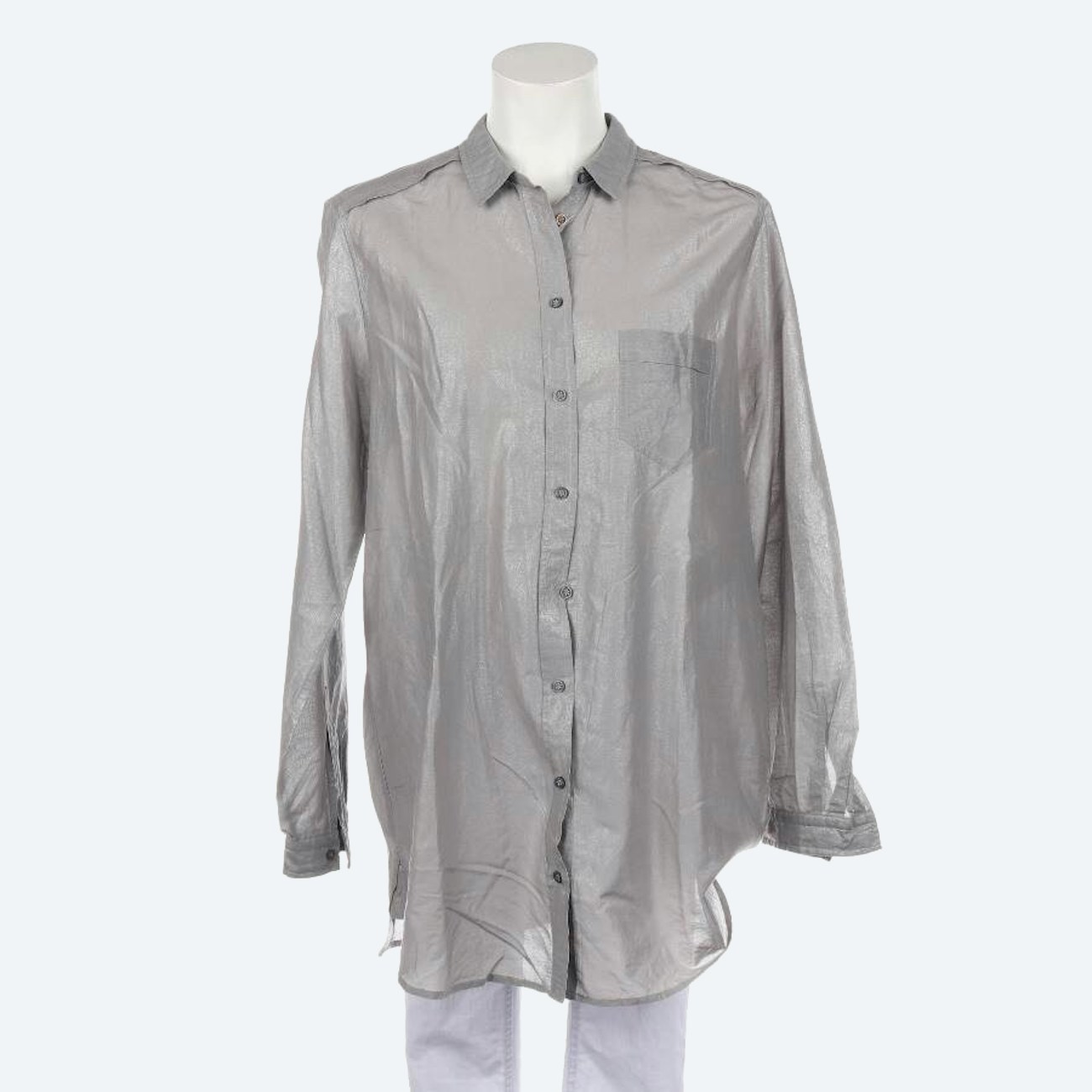 Image 1 of Shirt 42 Light Gray in color Gray | Vite EnVogue