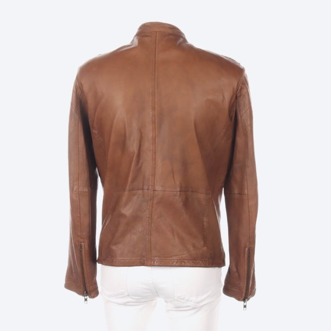 Image 2 of Leather Jacket L Brown in color Brown | Vite EnVogue