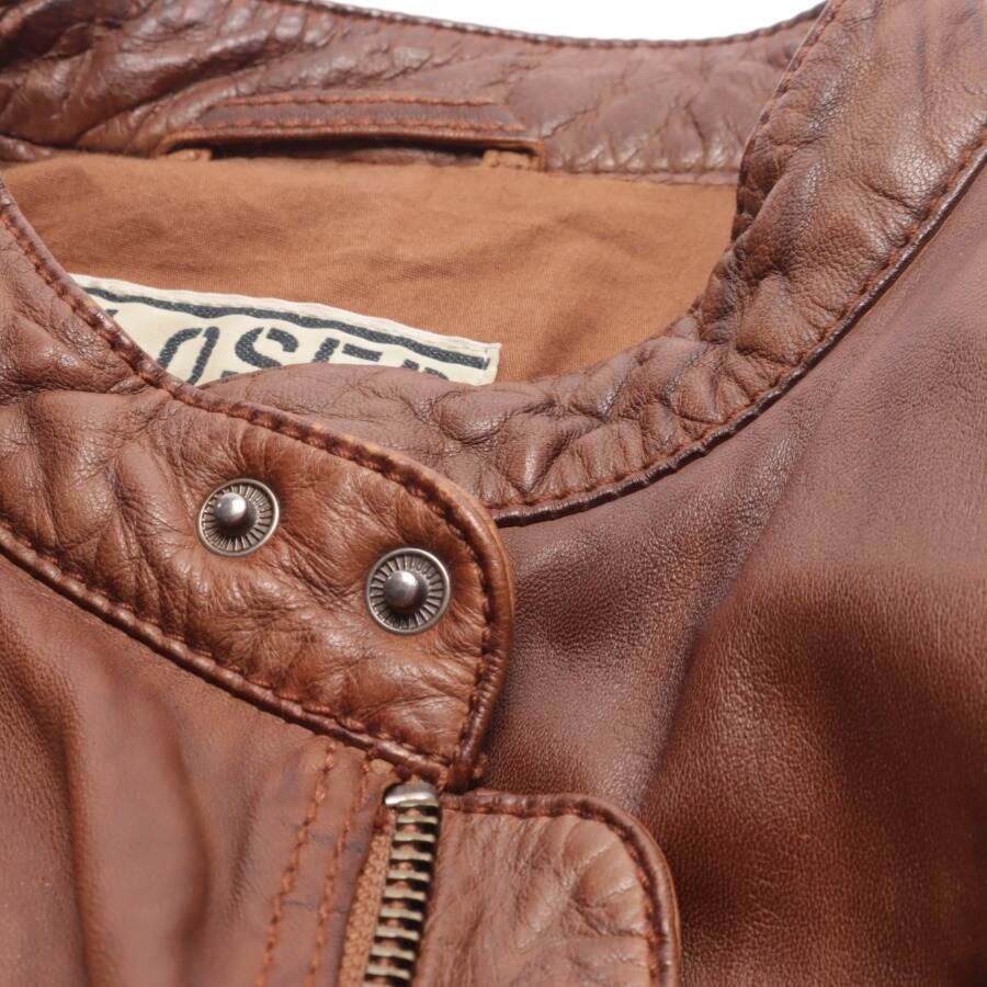 Image 3 of Leather Jacket L Brown in color Brown | Vite EnVogue