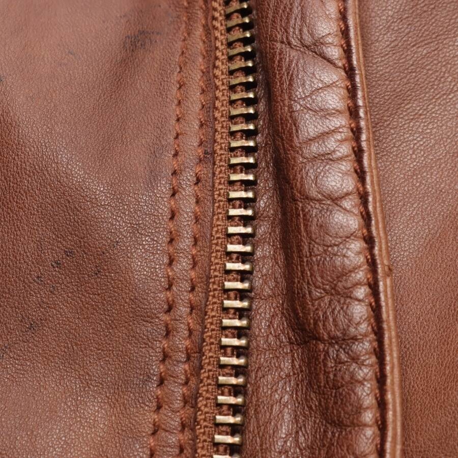 Image 4 of Leather Jacket L Brown in color Brown | Vite EnVogue