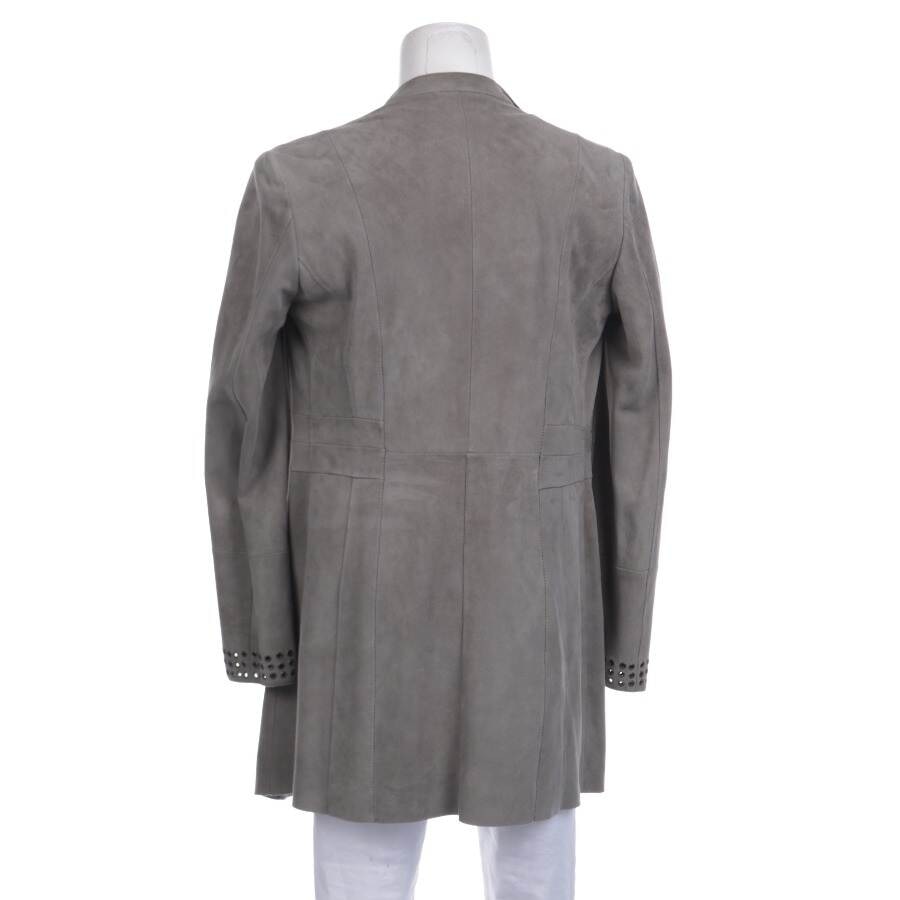 Image 2 of Leather Coat L Gray in color Gray | Vite EnVogue