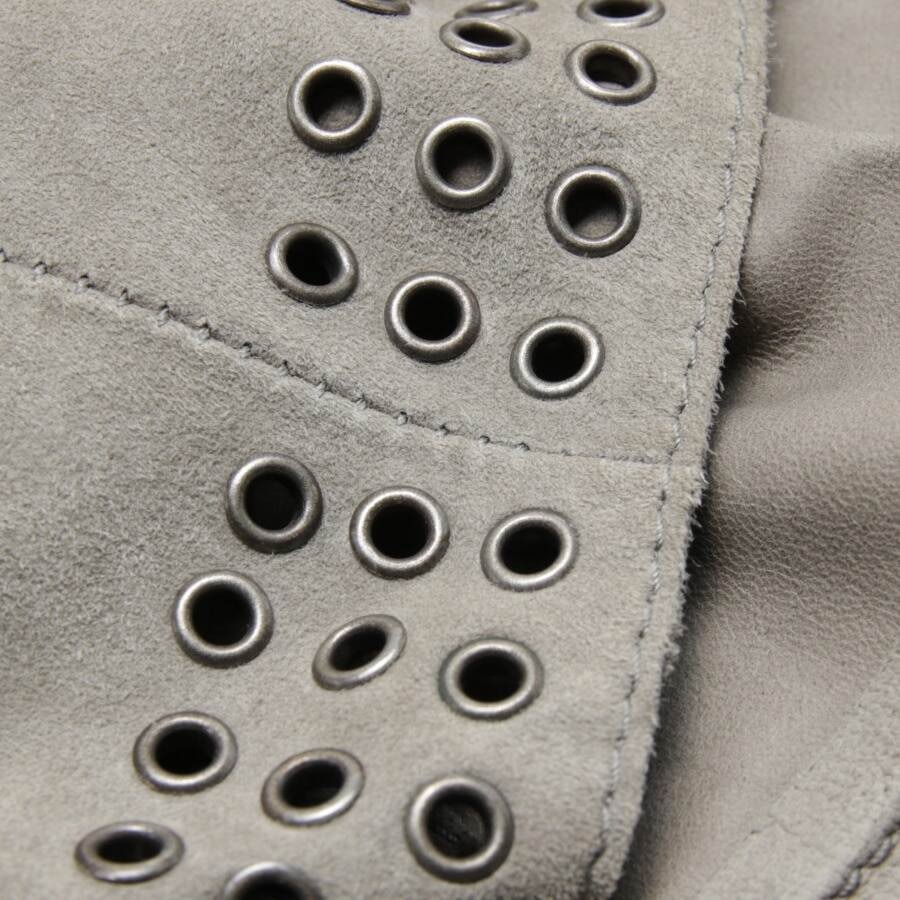 Image 4 of Leather Coat L Gray in color Gray | Vite EnVogue