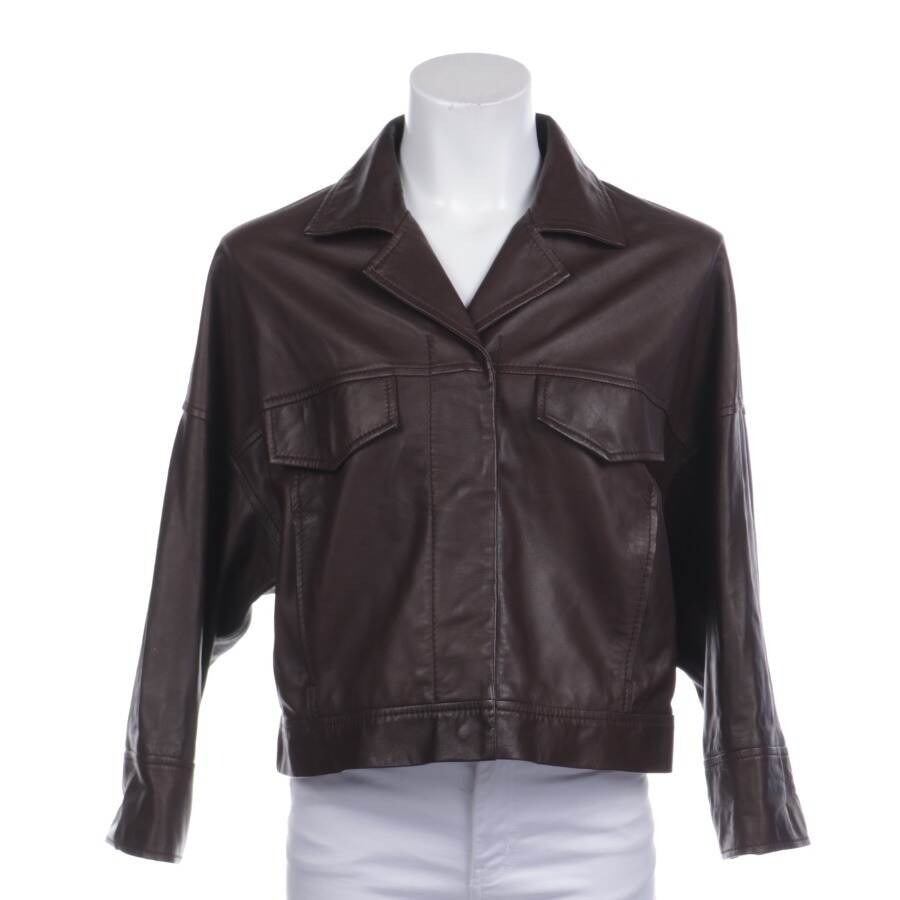 Image 1 of LeatherJacket 38 Dark brown in color Brown | Vite EnVogue