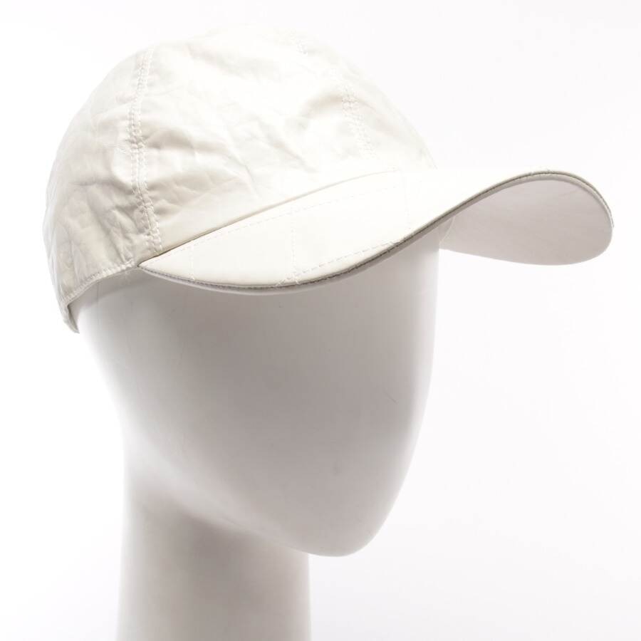 Image 1 of Leather Visor Cap Cream in color White | Vite EnVogue