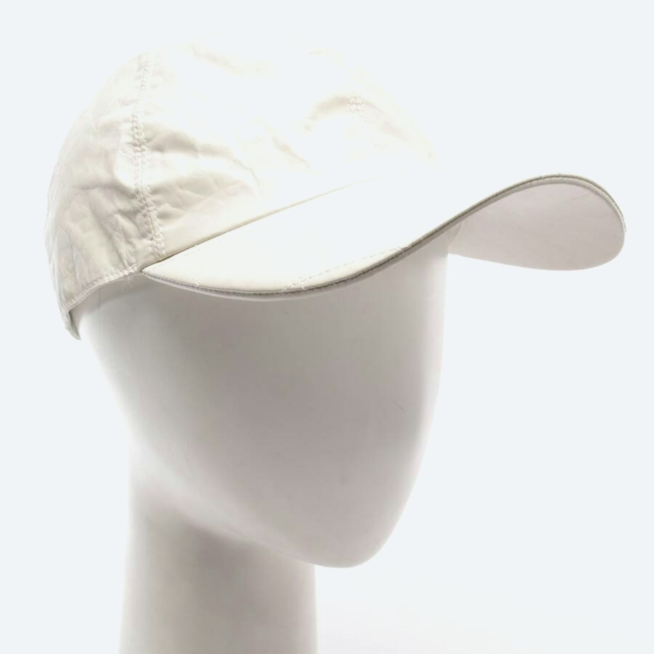 Image 1 of Leather Visor Cap Cream in color White | Vite EnVogue