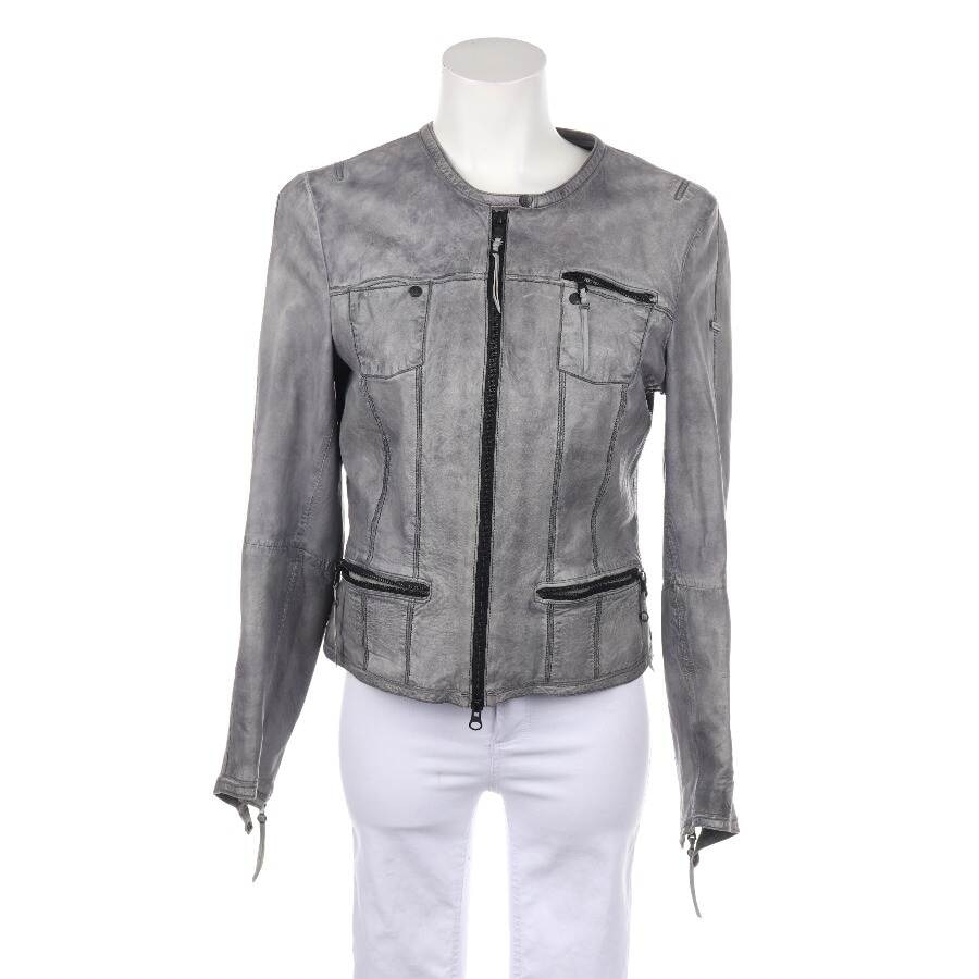 Image 1 of LeatherJacket 40 Lightgray in color Gray | Vite EnVogue