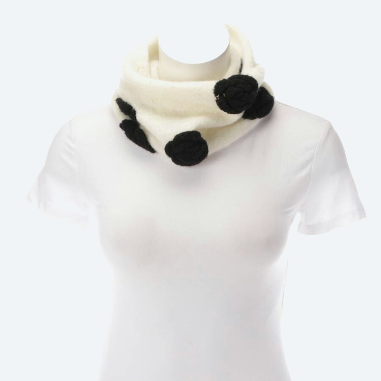 Image 1 of Tube Scarf Beige in color White | Vite EnVogue