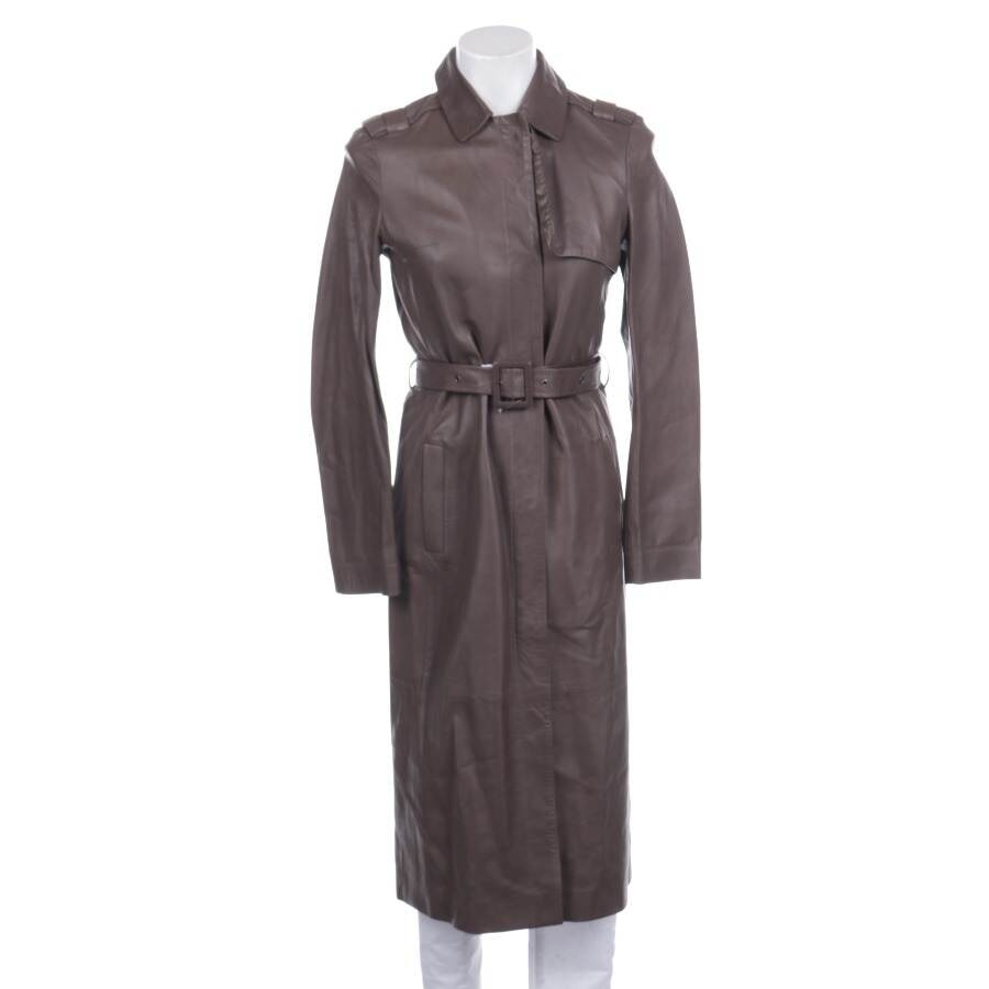 Image 1 of Leather Coat 34 Brown in color Brown | Vite EnVogue
