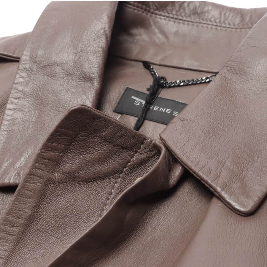 Image 3 of Leather Coat 34 Brown in color Brown | Vite EnVogue