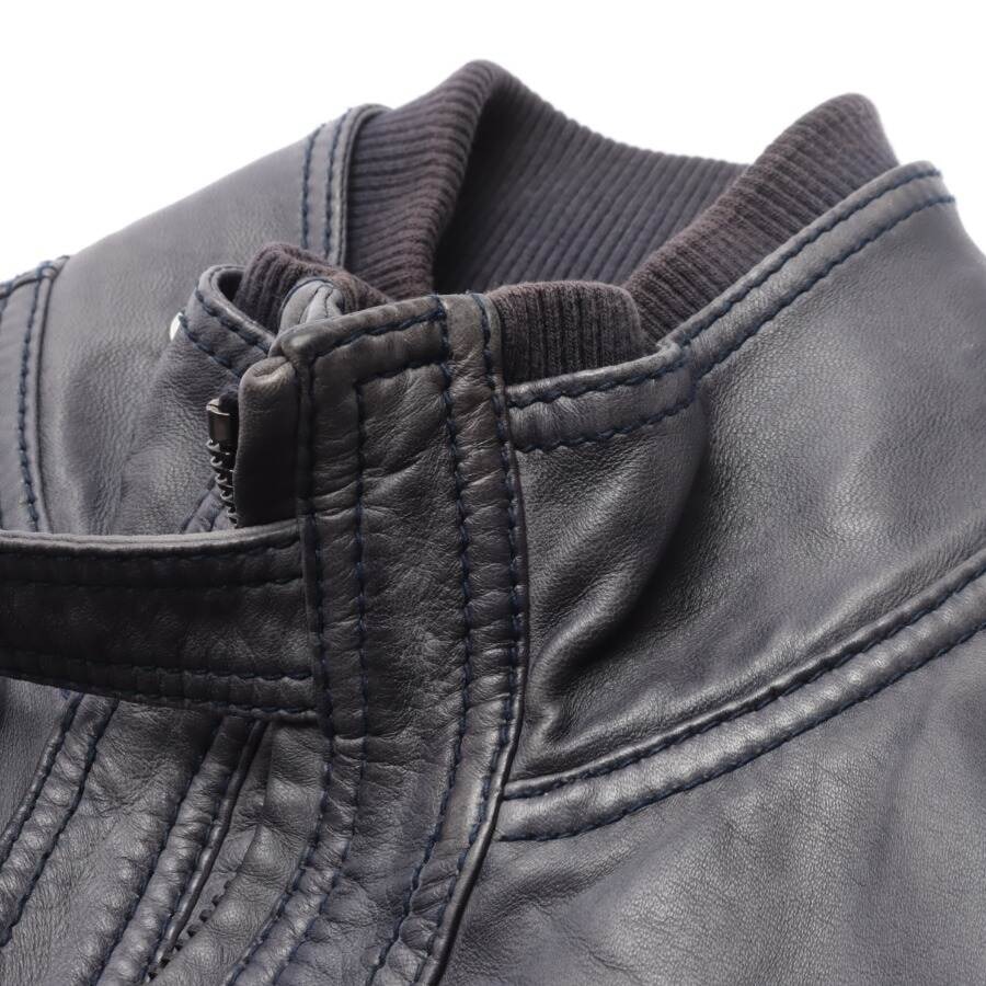 Image 3 of Leather Jacket 58 Blue in color Blue | Vite EnVogue