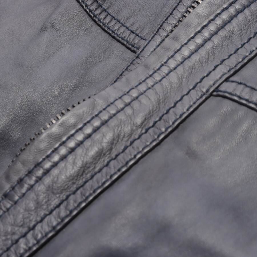 Image 4 of Leather Jacket 58 Blue in color Blue | Vite EnVogue