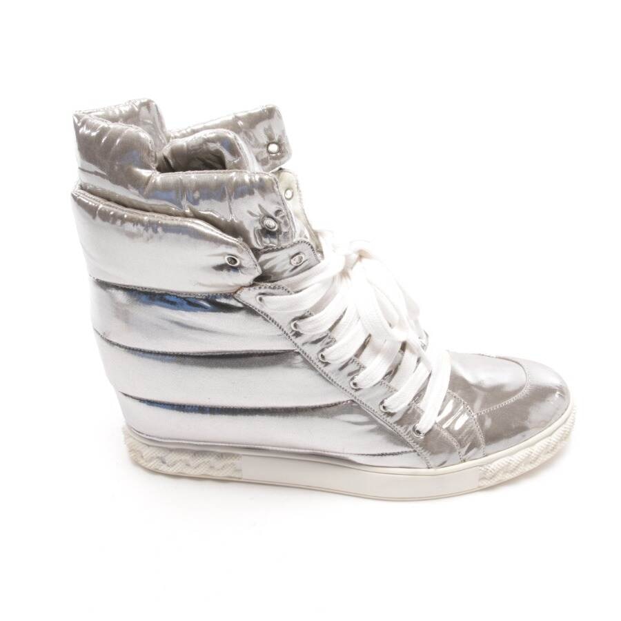 Image 1 of High-Top Sneakers EUR 40.5 Silver in color Metallic | Vite EnVogue