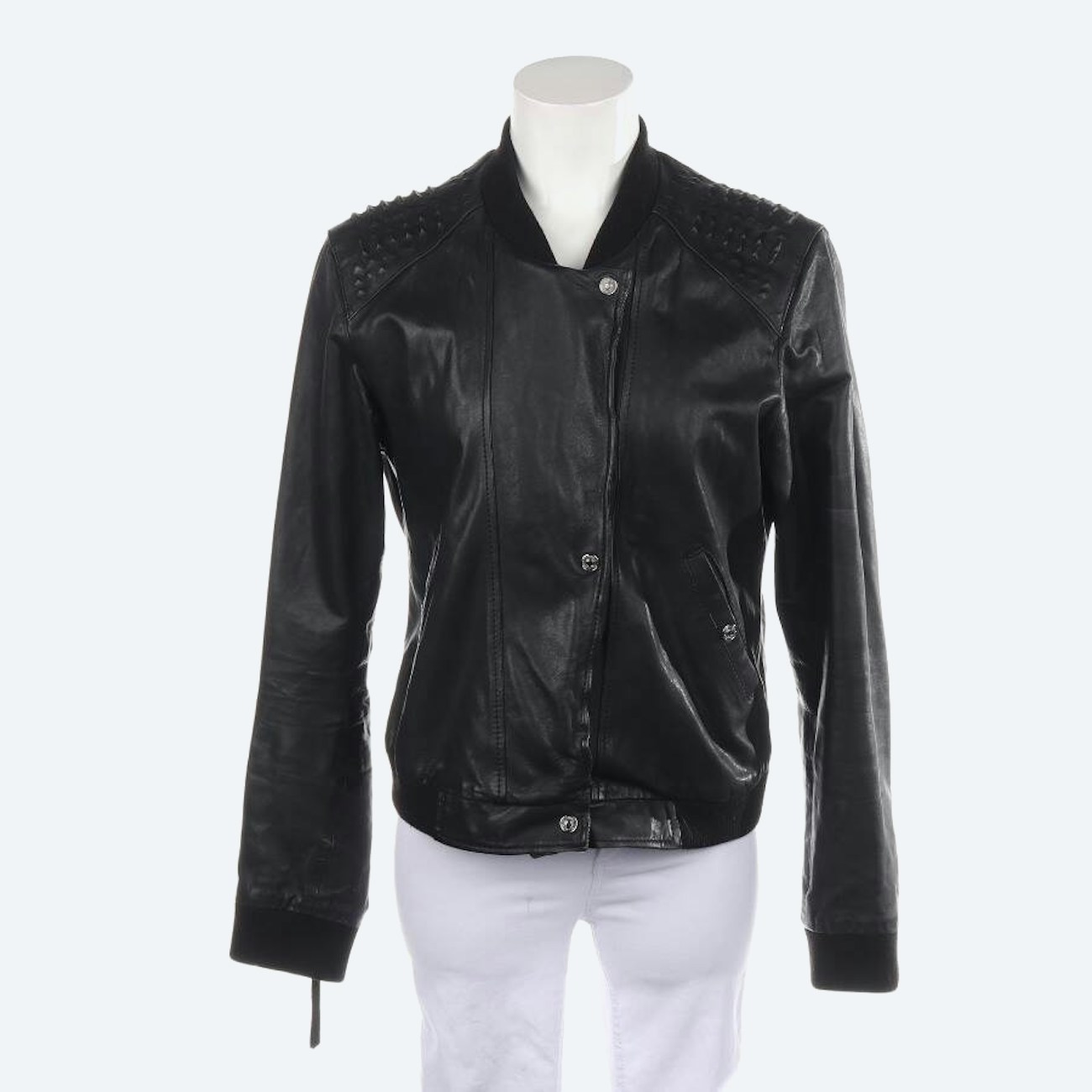Image 1 of LeatherJacket M Black in color Black | Vite EnVogue