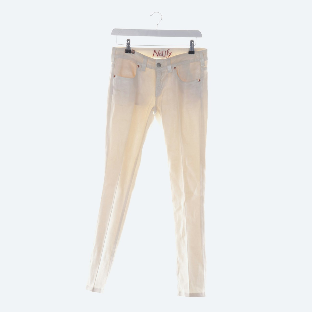 Image 1 of Jeans W26 Cream in color White | Vite EnVogue