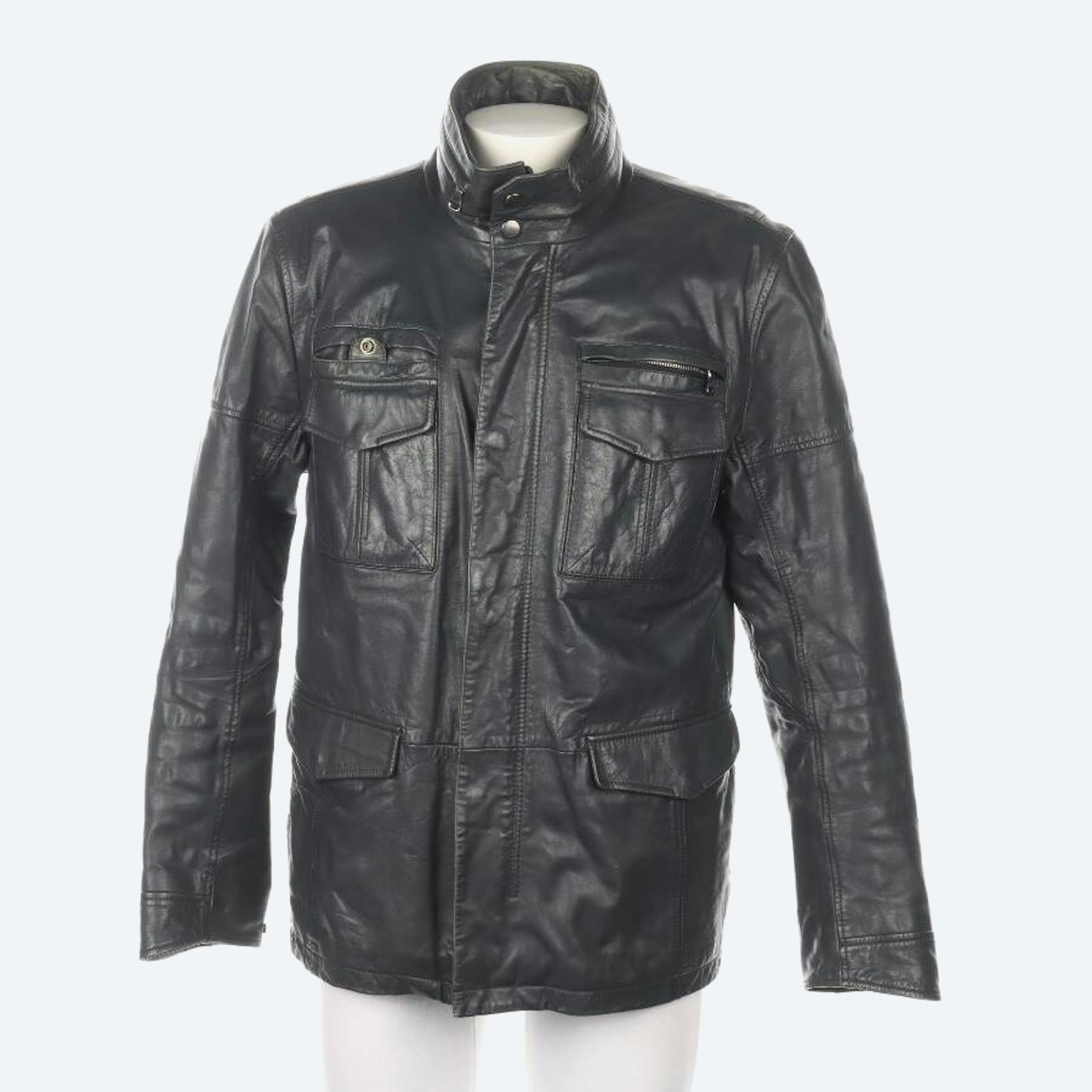 Image 1 of Leather Jacket 52 Gray in color Gray | Vite EnVogue