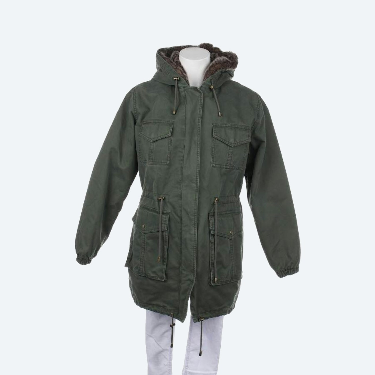 Image 1 of Winter Coat S Darkolivegreen in color Green | Vite EnVogue