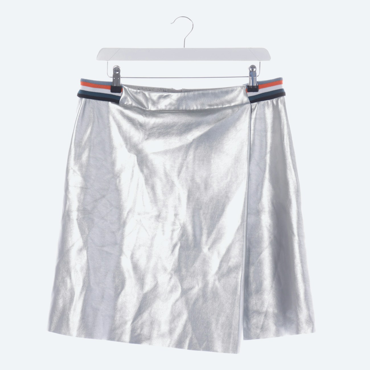 Image 1 of Skirt 40 Silver in color Metallic | Vite EnVogue