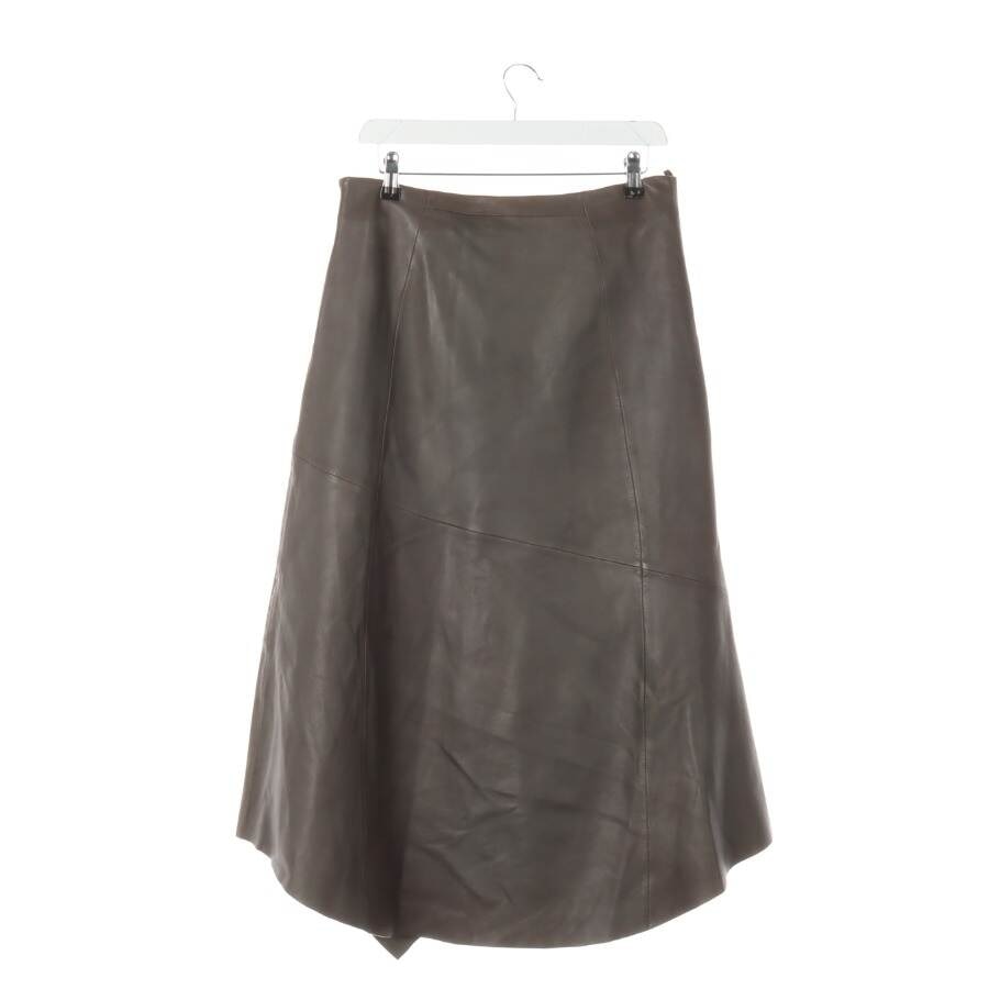Image 2 of Leather Skirt 36 Green in color Green | Vite EnVogue
