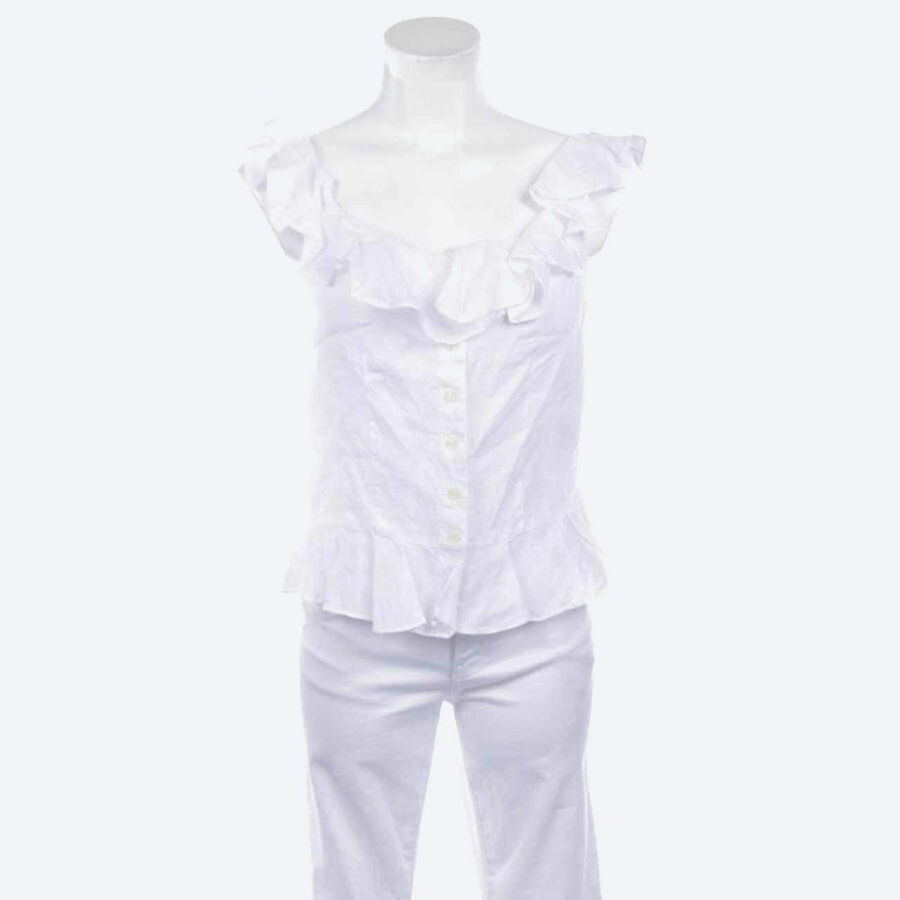 Image 1 of Linen Top 36 White in color White | Vite EnVogue
