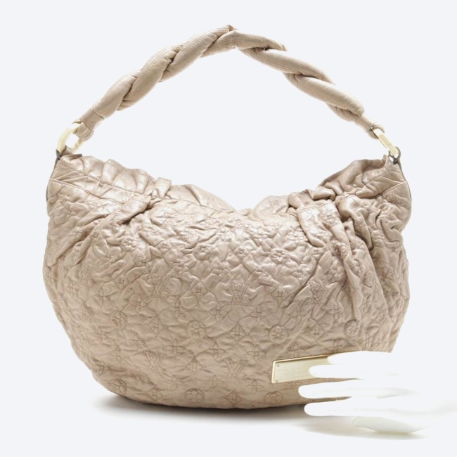 Image 4 of Olympe Croissant Hobo Shoulder Bag Light Brown in color Brown | Vite EnVogue