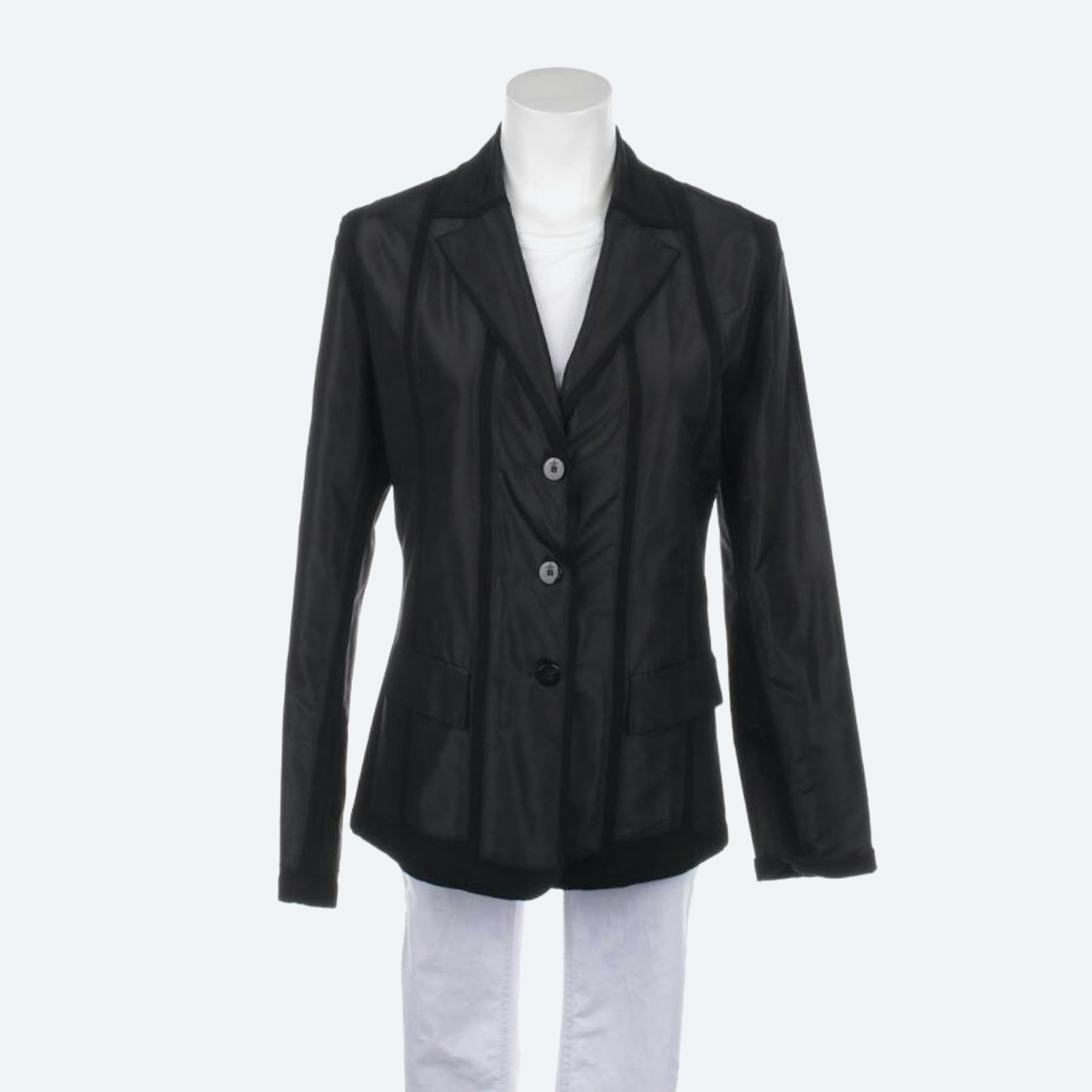 Image 1 of Silk Blazer 42 Black in color Black | Vite EnVogue