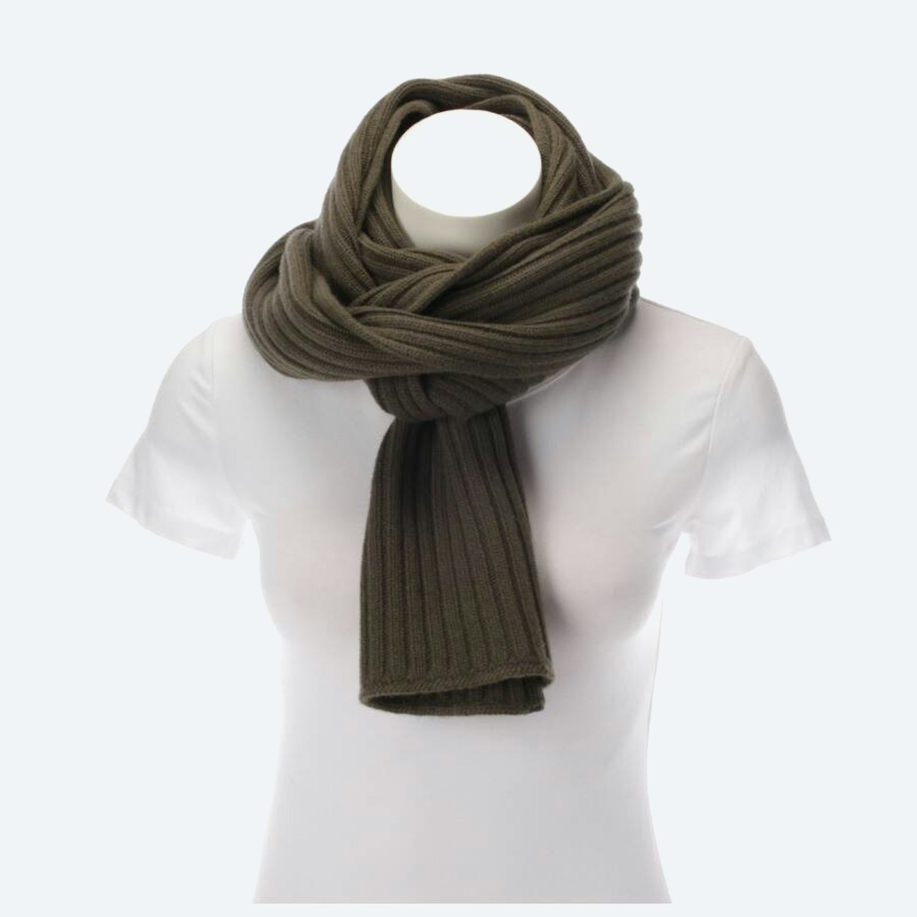 Image 1 of Wool Scarf Olive Green in color Green | Vite EnVogue