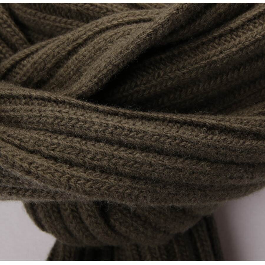 Image 2 of Wool Scarf Olive Green in color Green | Vite EnVogue