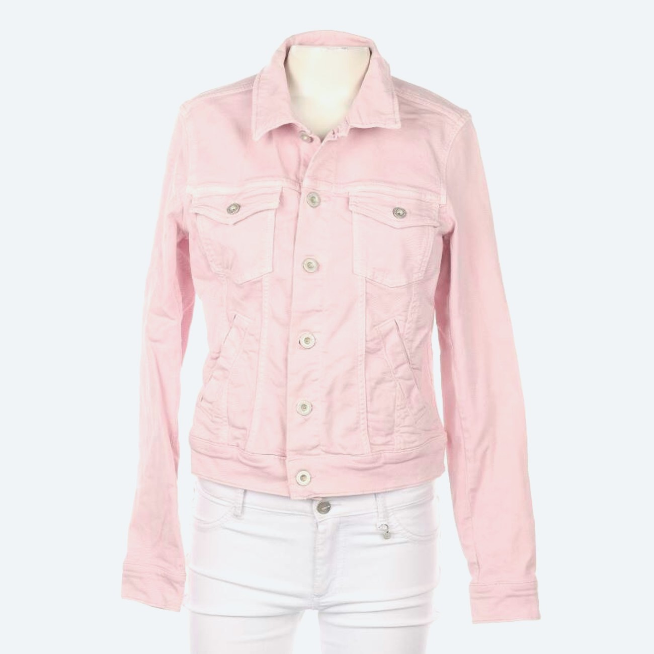 Image 1 of Jeans Jacket S Pink in color Pink | Vite EnVogue