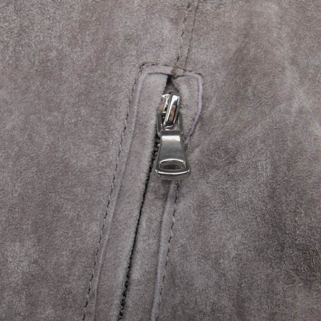 Image 4 of Leather Coat S Lightgray in color Gray | Vite EnVogue