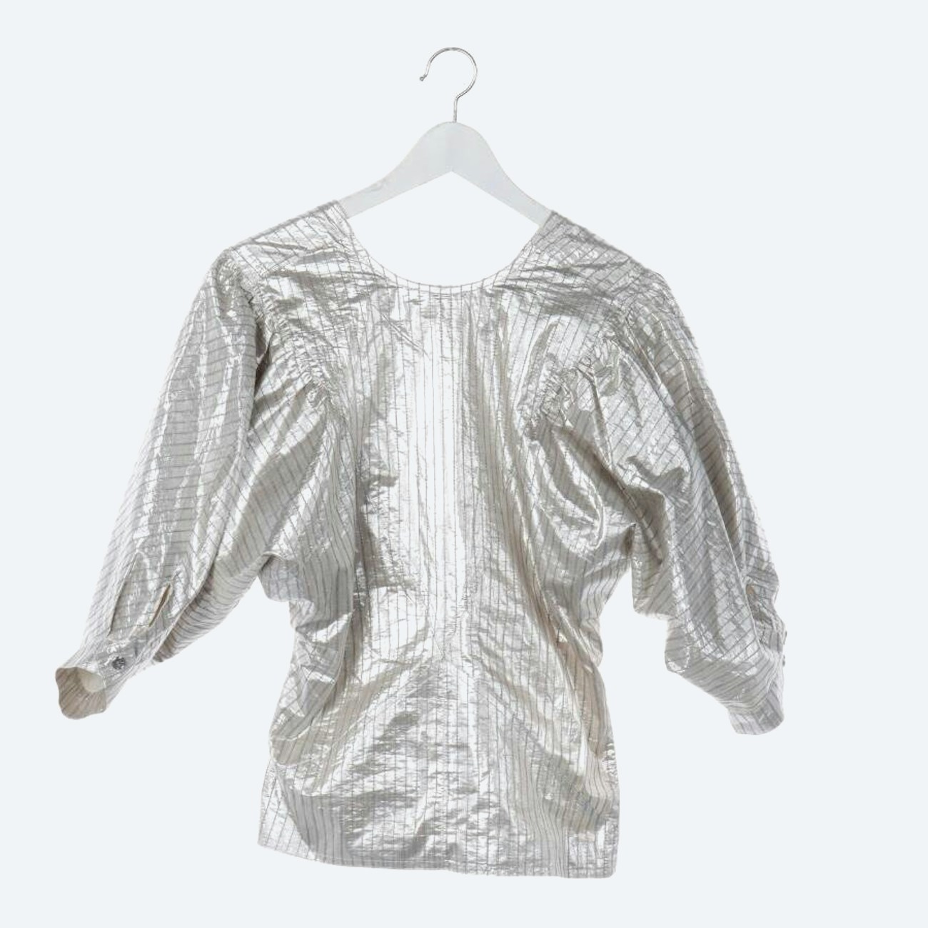 Image 1 of Shirt Blouse 32 Silver in color Metallic | Vite EnVogue