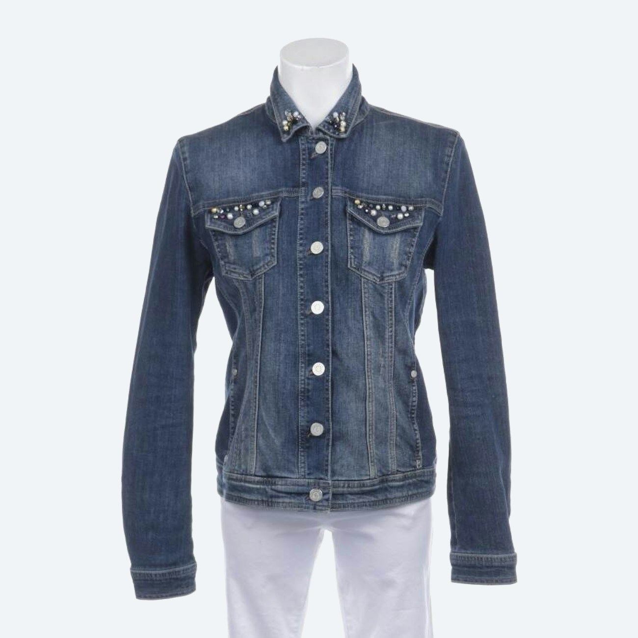 Image 1 of Jeans Jacket M Darkblue in color Blue | Vite EnVogue