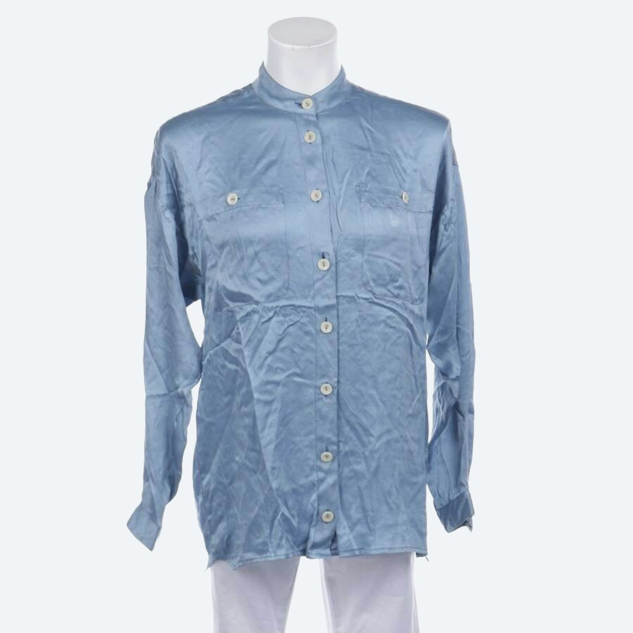 Image 1 of Silk Shirt XS Light Blue in color Blue | Vite EnVogue