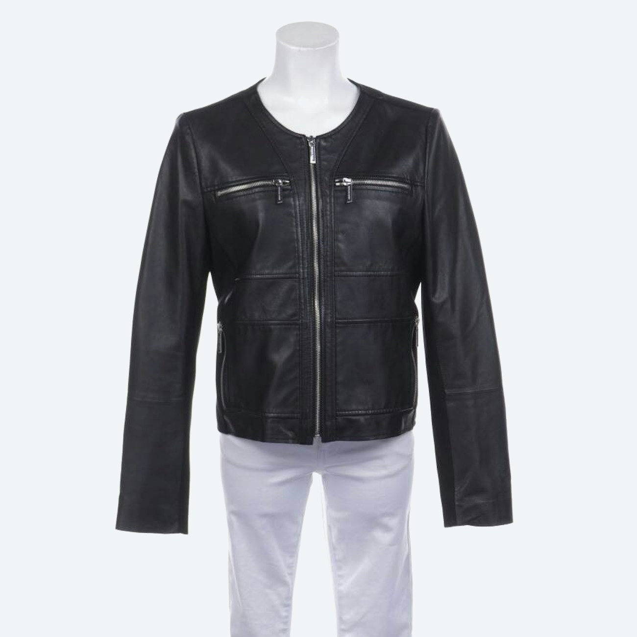 Image 1 of LeatherJacket L Black in color Black | Vite EnVogue