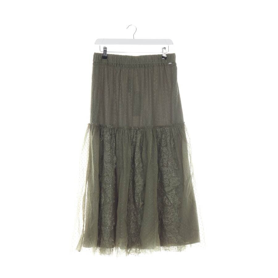 Image 1 of Skirt L Olive Green in color Green | Vite EnVogue