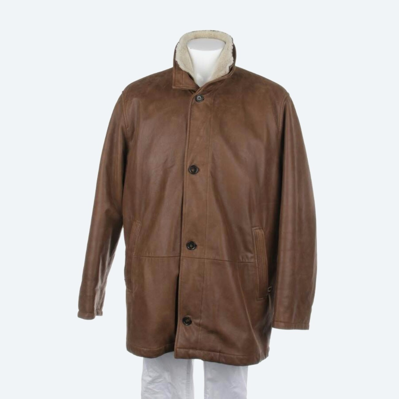 Image 1 of Leather Jacket 50 Camel in color Brown | Vite EnVogue