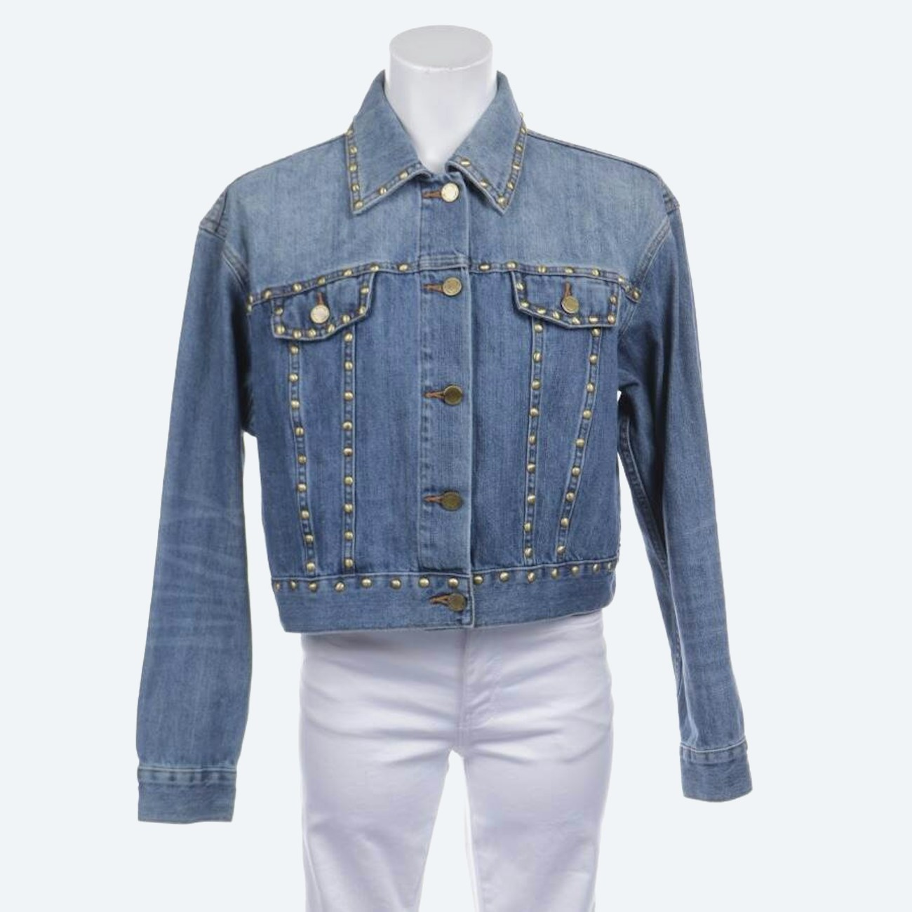 Image 1 of Jeans Jacket L Lightblue in color Blue | Vite EnVogue