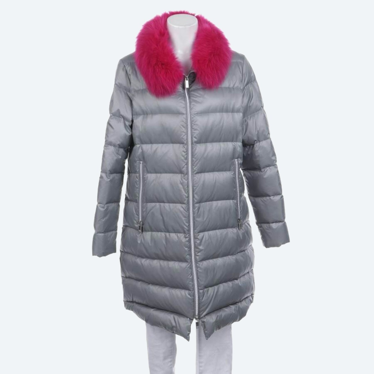 Image 1 of Winter Coat 42 Light Gray in color Gray | Vite EnVogue
