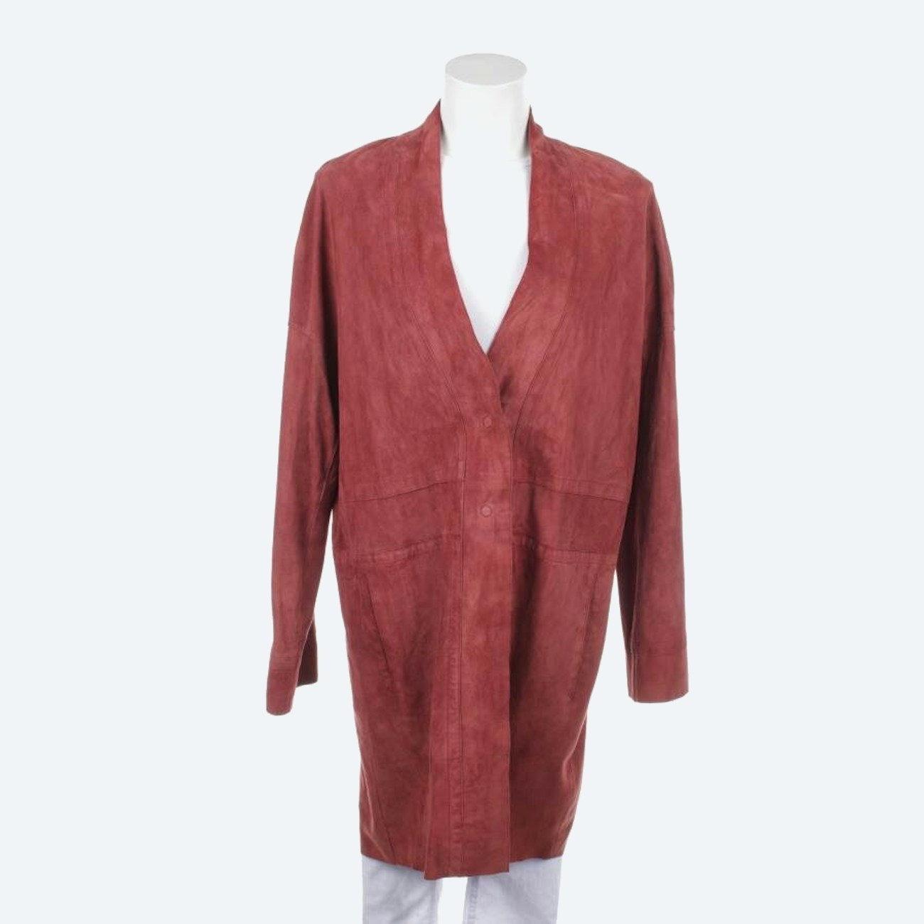 Image 1 of Leather Coat 38 Dark red in color Red | Vite EnVogue