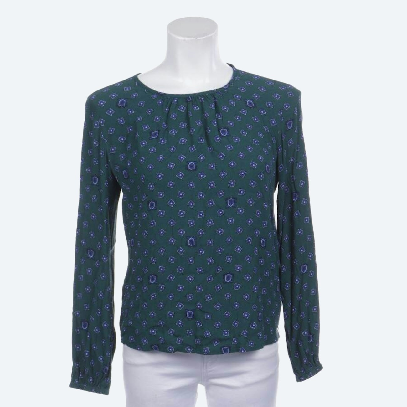 Image 1 of Shirt Blouse 34 Dark Green in color Green | Vite EnVogue
