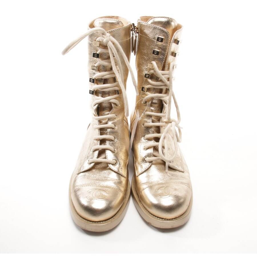 Image 2 of Ankle Boots EUR 39 Gold in color Metallic | Vite EnVogue