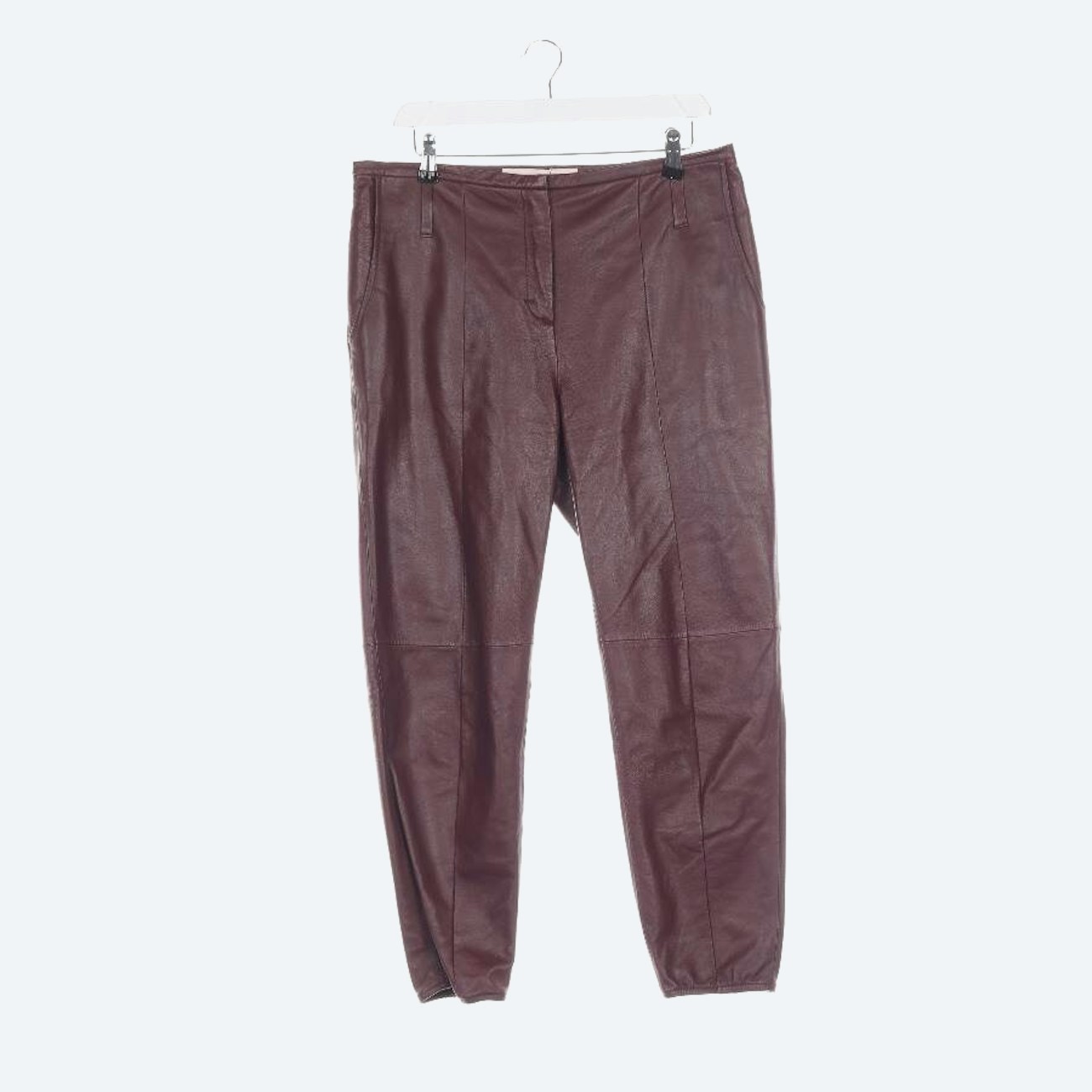 Image 1 of Leather Pants 36 Bordeaux in color Red | Vite EnVogue