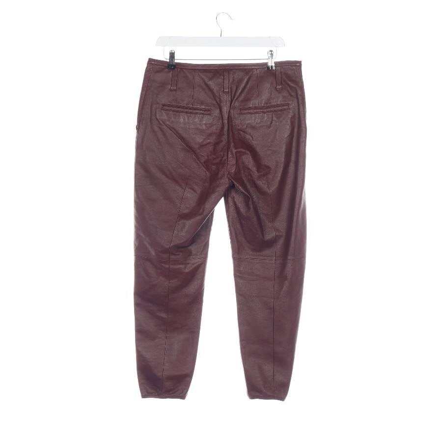 Image 2 of Leather Pants 36 Bordeaux in color Red | Vite EnVogue
